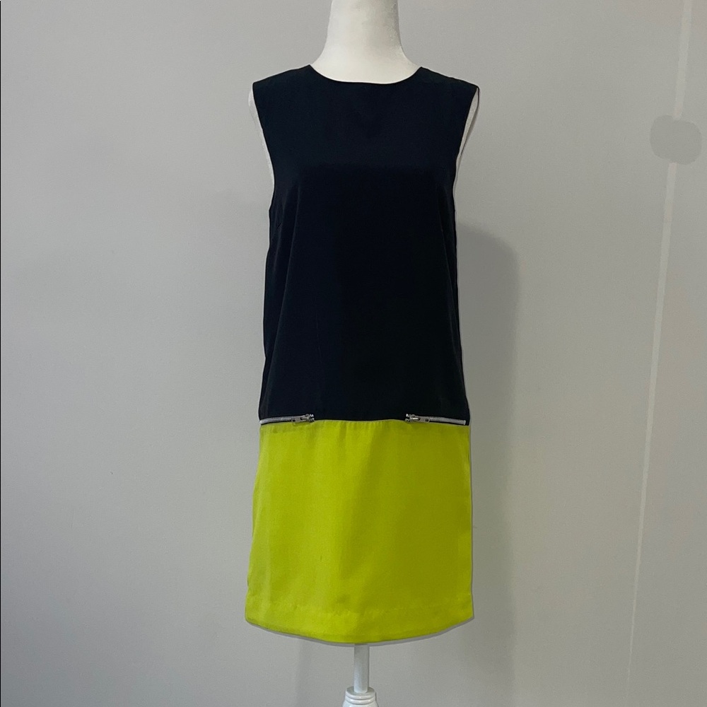 Walter Baker Black and Yellow Mini Dress W118